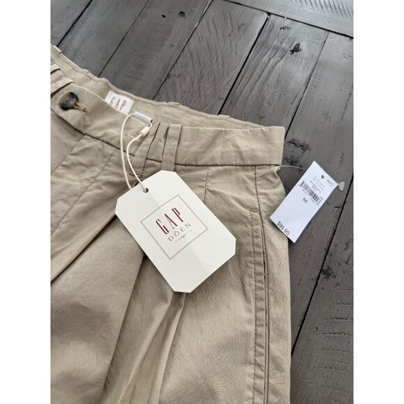 NWT Gap × DÔEN High Rise Wide Leg iconic Khaki Trousers Pants Size 00 - Picture 3 of 5